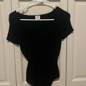 Abercrombie & Fitch Black Short Sleeve bodysuit
